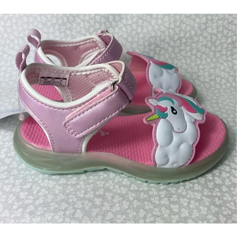 Carters GIRLS SIZE 7T Dreamy Unicorn Light-Up Sole Sandals